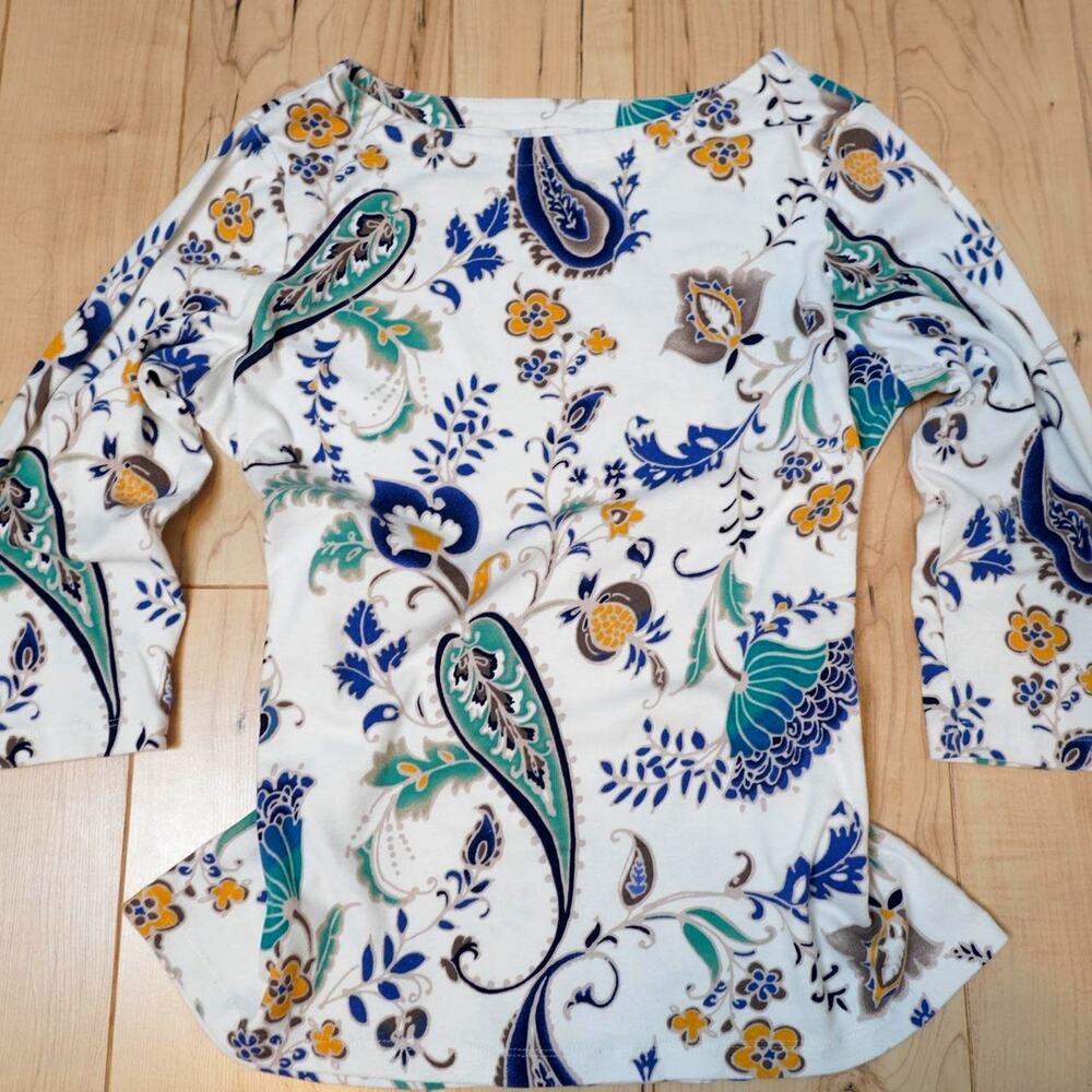 Chicos paisley floral print cotton
